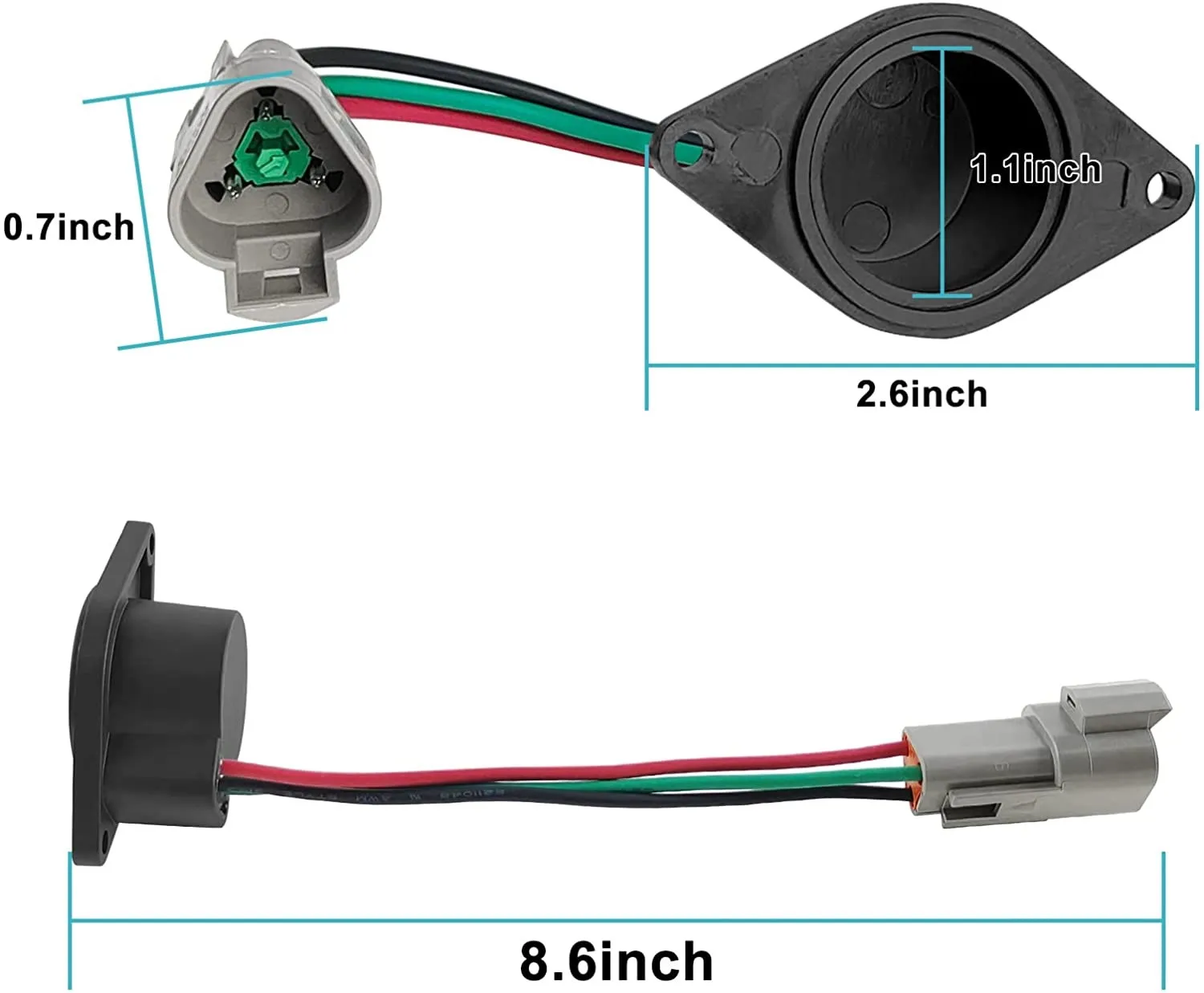 Speed Sensor for Club Car DS & Precedent Electric (IQ / Excel) (OEM 102704901) — view 2