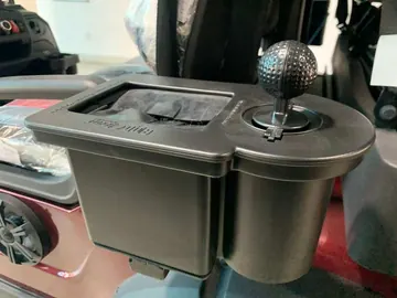 Golf ball washer mounted on a golf cart