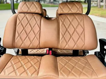 Premium diamond-stitched golf cart seats
