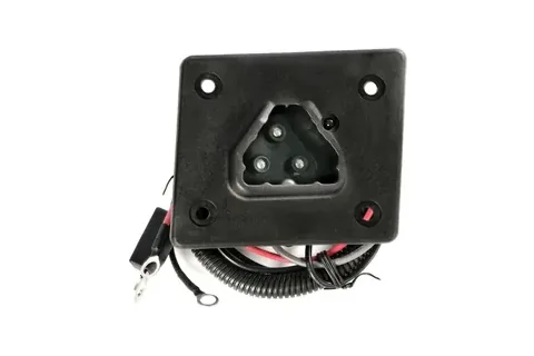 Golf cart charger receptacle with wiring
